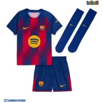 Camisa de Futebol Barcelona Marcus Rashford #14 Equipamento Principal Infantil 2025-26 Manga Curta (+ Calças curtas)